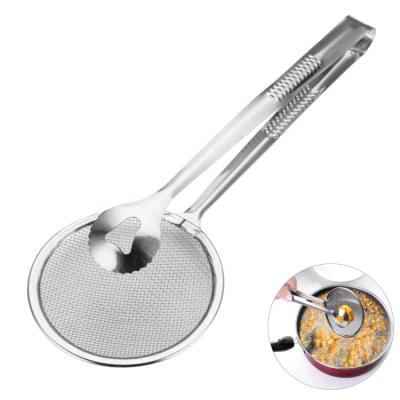 China JinHaiYue Good Quality Easily Cleaned Multifunctional Kitchen Tools BBQ Filter Tongs Cut Good Mesh Strainer for sale