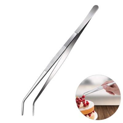 China Jinhaiyue Stainless Steel 30cm Length 12inch Super High Quality Easily Cleaned Kitchen Cooking BBQ Tweezers Tongs Tongs for sale