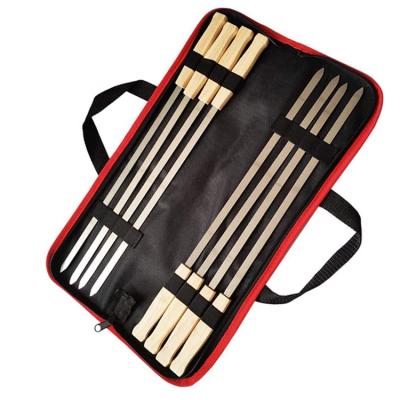 China JinHaiYue 8pcs Wood Handle BBQ BBQ Easily Cleaned Cooking Skewers for sale