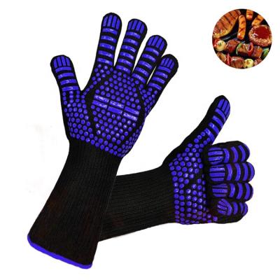 China JinHaiYue Easily Cleaned High Quality Heat Resistant BBQ BBQ Gloves for sale