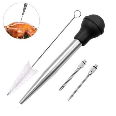 China JHY Amazon Stainless Steel Silicone Silicone Baster Viable Popular Selling Turkey Baster for sale