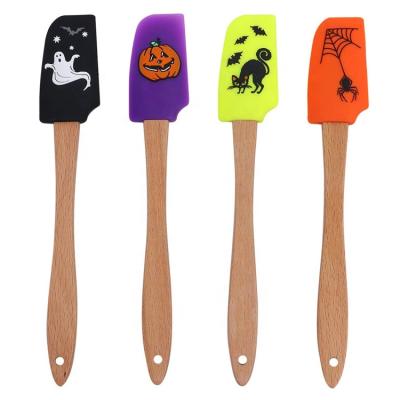 China JHY Disposable Factory Directly Supply Healthy Silicone Baking Holloween Spatula for sale