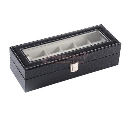 China Wholesale Unique Luxury Custom Leather Watch Box Logo Handmade Beautiful Stone Single Slot Box 6 Slot PU Leather Watch Box Display for sale