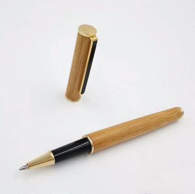 China Wood Pens Only Shape Logo Wood Carbonized Cheap Engraving Ballpoint Wholesale Bamboo Pen for sale