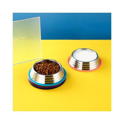 China High Quality Non-Automatic Footprint Dog Food Rolls Stainless Steel Dog Feeder And Bowls Products Manufacturers for sale