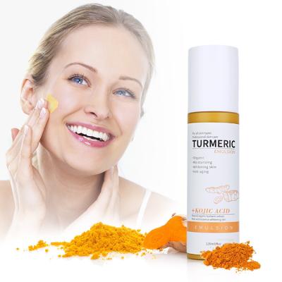 China Wholesale Private Label Anti Aging Face Moisturizer Natural Turmeric Anti Acne Lotion Turmeric Organic Kojic Acid Emulsion Body Lotion Turmeric Lotion for sale