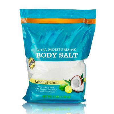 China Hot Selling Body Private Label OEM ODM Shea Coconut Lime Salt Bath For Body Care Nourishing Bath Salt for sale