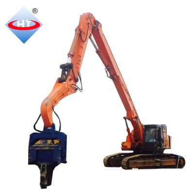 China Building Material Stores 18-Meter Long Excavator 45-50ton Pile Driving Arm Has 6-18-Meter Pile Driving Hammer Depth For Excavator Piling Boom for sale