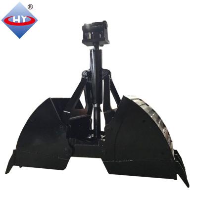 China Building Material Stores Sand Grapple Construction Machinery Excavator Clamshell Bucket For Single Cylinder Bucket for sale