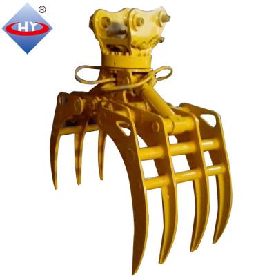 China Hydraulic Building Material Shops Grapple Suits For 28t Excavator High-Quality Hydraulic Excavator Timber Grapple Log Grapple for sale