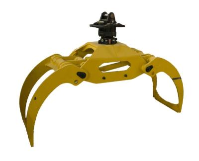 China Building Material Shops High Redemption Rate OEM Factory Price 360 ​​Degree Rotary Excavator Hydraulic Rock Log Grapple For 3-30 Ton Excavator for sale