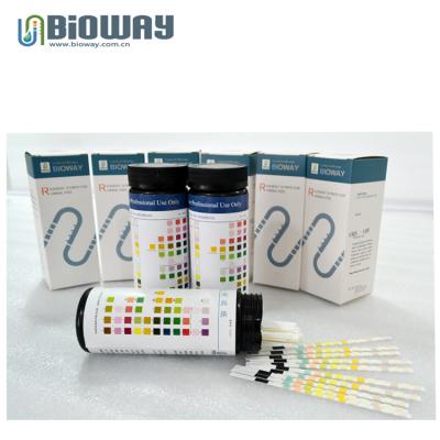 China Urinalysis Test Strips, 10,11,12,14 Parameters Ultra Urinaslysis Reagent Test Strip, Dipsticks, BW-10 Urine Strips for sale