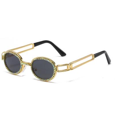 China Luxury Summer Trending Sunglasses Anti UV400 Sunglasses Women Men Sun Glass UV400 Rhinestone Crystal Eyewear for sale