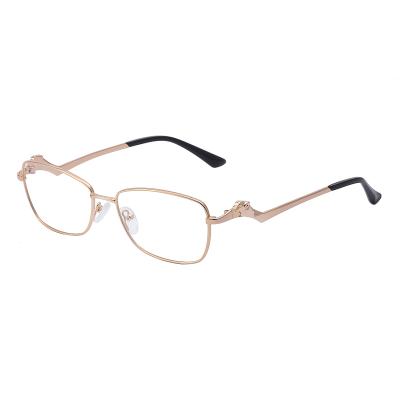 China 2022 new daily life women shape metal leopard optical small frame the main glass anti-blue radiation light glasses for sale