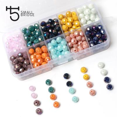 China Trendy Czech Crystal Round Flat Ceramic Beads Kit For Jewelry Making Diy Necklace Beads Diy Jewelry Mix Loose Spacer Beads Set for sale