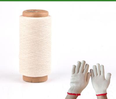 China nm10s (ne6s) raw white recycled cotton yarn recycled oe recycled color cotton yarn for knitting work gloves for sale