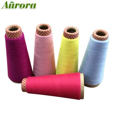 China NE21/1 NE32/1 100% Recycled Polyester Sustainable Ring Spun Dope-dyed Yarn For Knitting for sale