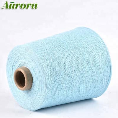 China Various Color Recycled Light Blue Dyed Cotton Weaving Yarn 4S Spun Polyester Yarns For Weaving for sale