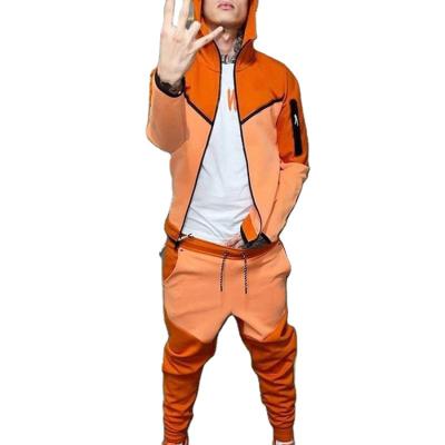 China New Skinny Fit Jogger Sweat Suit Mens Breathable Tracksuit 2 Piece Sweat Suit Sports Pants for sale