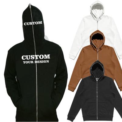 China Custom Anti-wrinkle Face Full Zip Face White Anorak Mens Hoodie Jacket Coat Men's Zipper Hoodie With Zipper for sale