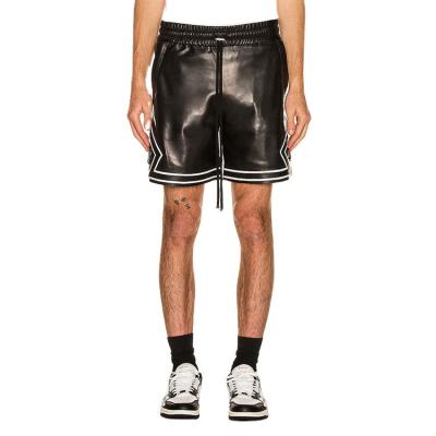 China Anti-wrinkle Design Stylish Men's Leather Can Be Customized Shorts for sale