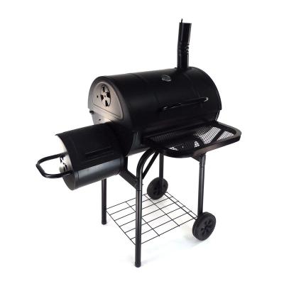 China Easily Assembled Factory-direct Selling Outdoor BBQ Charcoal Smoker Grill With Double Barrel for sale