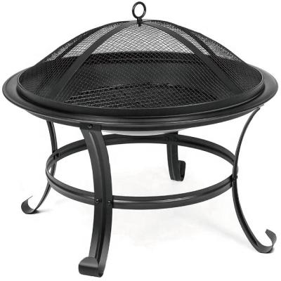 China 21.5 Inch Factory-Direct Stocked Custom Fire Pit Logo with BBQ Grill for sale