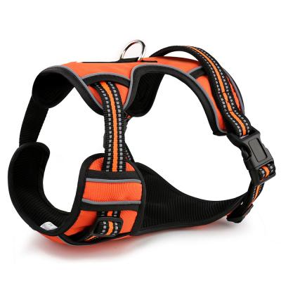 China Viable Dog Harness Manufacturers 3M Reflective Front Range NO PULL Safety Adjustable Pet Harness Vest for sale