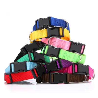 China Custom Classic Personalized Cheap Nylon Dog Pet Collar With Plastic Buckle From Pet Products Manufacturer for sale