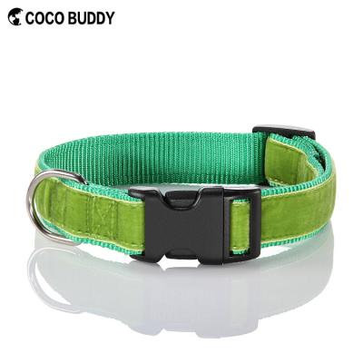 China Viable Personalized Custom Embroidered Pet Collar Nylon Leash Embroidered Dog Collars for sale