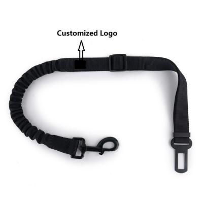 China Travel Viable Accessories Adjustable Pet Car Dog Seat Belt with Elastic Nylon Bungee Pad for sale