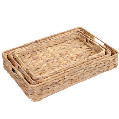 China Best Price Baskets Storag Woven Eco-friendly Natyral Water Hyacinth Storage Basket for sale