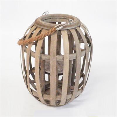 China Hot Sale Eco-friendly Product Weave Solar Bamboo Wicker Ball Lantern For Home Decor for sale