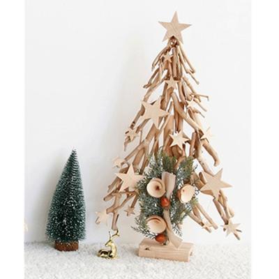 China Hot Sale Product Eco - Friendly Decorations Wooden Decoration Ornaments Tree Christmas Decor for sale