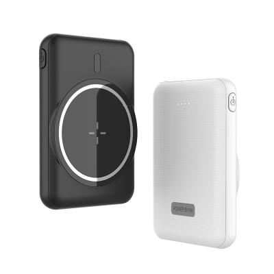 China 2022 Factory Price Portable Fast Charging Support Compact Mini Wireless Magnetic Power Bank for sale