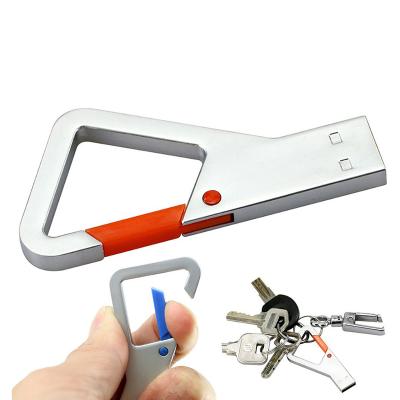 China Wholesale Carabiner u Disc Metal Drive 32gb USB Flash Key Chain 8g 16g 64g Flash Drives for sale