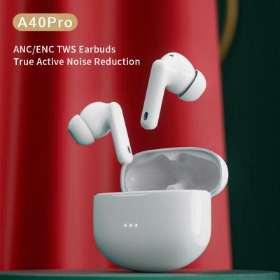 China In-ear TWS A40Pro Long Play Time ANC ENCS Noise Cancel 5.1 Wireless Earbuds For Iphone Android for sale