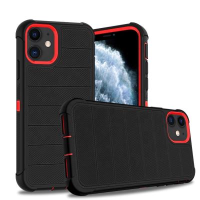 China 2nd Shock Absorption 2021 Triple Design Shockproof Shockproof Bumper Combo Phone Case For iPhone Series for sale