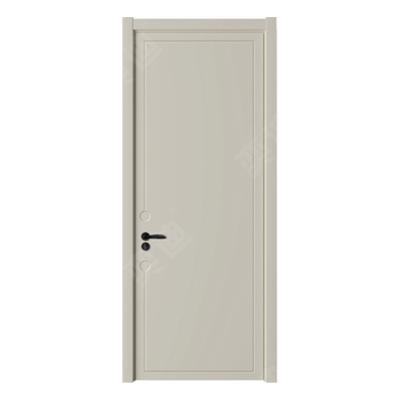 China Latest Design Waterproof Wood Door Interior Doors Painted Single Leaf Solid Wood Room Door For Houses for sale