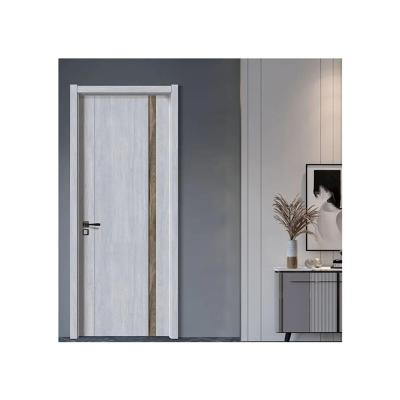 China Contemporary Style Interior Door White Composite Wood Plastic Door Manufacturer Waterproof for sale