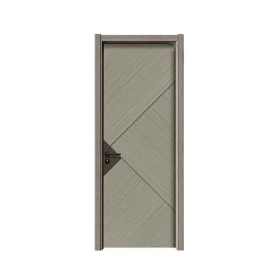 China 100% Waterproof Sound Insulation Bedroom Wooden PVC WPC Interior Doors With Door Frame for sale