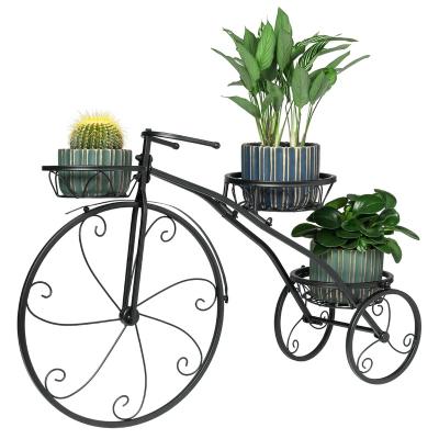 China Bicycle Flower Rack Black Plant Rack Flower Stand Minimalist Special Hot Selling Rack for sale