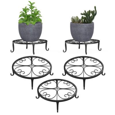 China Low Minimalist Love Style Flower Stand Three Pieces Black Plant Stand Flower Stands for sale