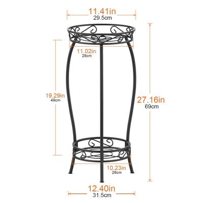 China 2022 new minimalist promotion four petals flower stand black plant stand flower stand for sale