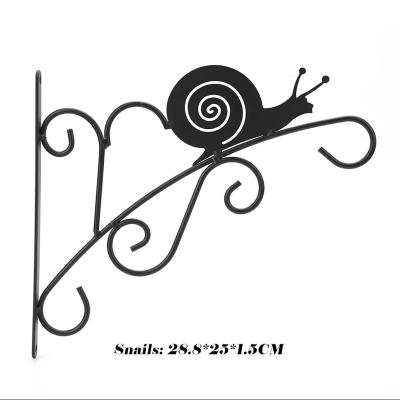 China Wholesale Simple Black Bold Snail Bracket Iron Wall Hook High Quality Wall Bracket for sale