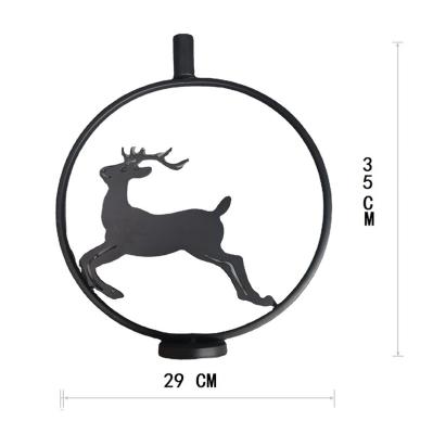 China Home Decoration Fine Quality The Black Deer Candlestick Holder Candlestick Decorative for sale