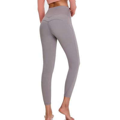 China New Breathable High Waist Hip Lift Pants Yoga Pants Push Ups Elastic Fitness T-Line Gaiters Softly for sale