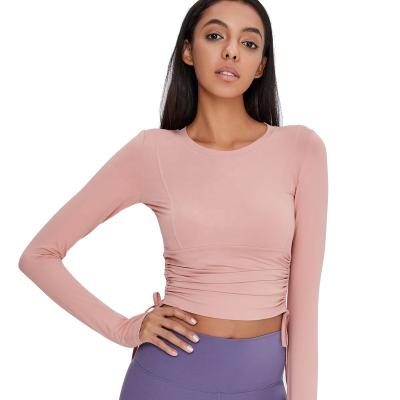 China Women's Breathable Sportswear Gym Long Sleeve Autumn Upper Shirt Long Sleeve Mock Neck Compression Shirt for sale