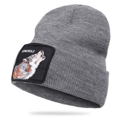 China COMMON Winter Embroidered Hat Unisex Men Warm Knitted Hats For Women Gorra Hip Hop Skullies Beanie Hat for sale