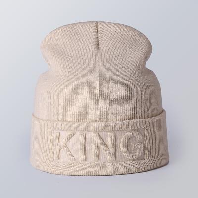 China COMMON Hood of King Queen Winter Warm Beanie Hats Knitted Beanie Ski Skullies for sale